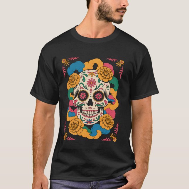 Camiseta Crânio de Açúcar Cinco de Maio (Frente)