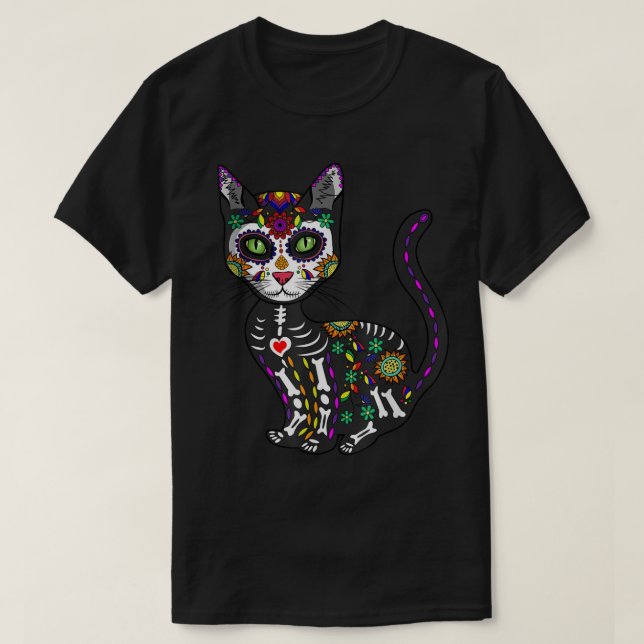 Camiseta Crânio De Açúcar Cinto Mexicano Dia Das Bruxas De  (Frente do Design)