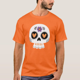 Camiseta Crânio de Açúcar de Halloween