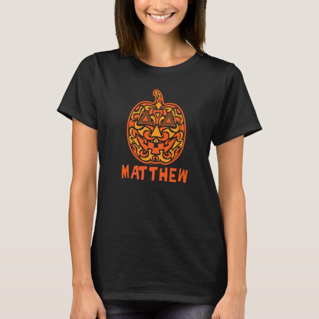Camiseta Cranio de Açúcar de Halloween de Matthew (Frente)