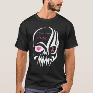 Camiseta Crânio De Açúcar Em Outubro Vestimos Cancer Ros