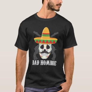 Camiseta Crânio de Açúcar Hombre Má Lei Cinco De Mayo