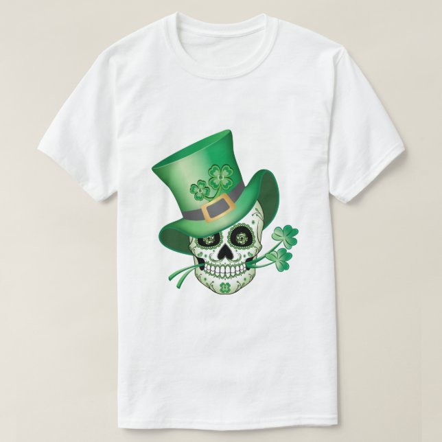 Camiseta Cranio de Açúcar Irlandês (Frente do Design)