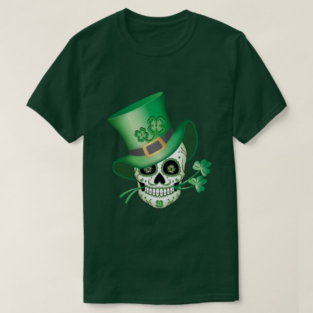 Camiseta Crânio de Açúcar Irlandês (Frente do Design)