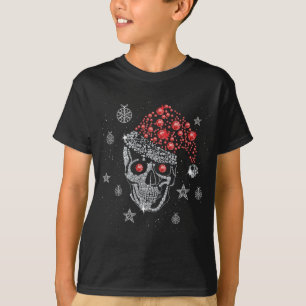 Camiseta Crânio de Açúcar no Natal Pajama Xmas G
