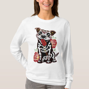 Camiseta Crânio de Açúcar Pitbull para Mulheres Pitbull Pai