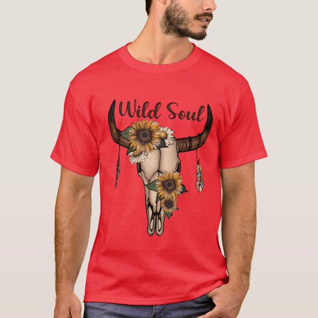 Camiseta Crânio de Animal Alma Selvagem (Frente)