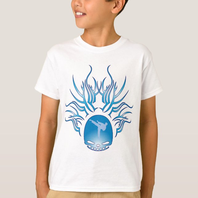 Camiseta Crânio de Artes Marciais (Frente)