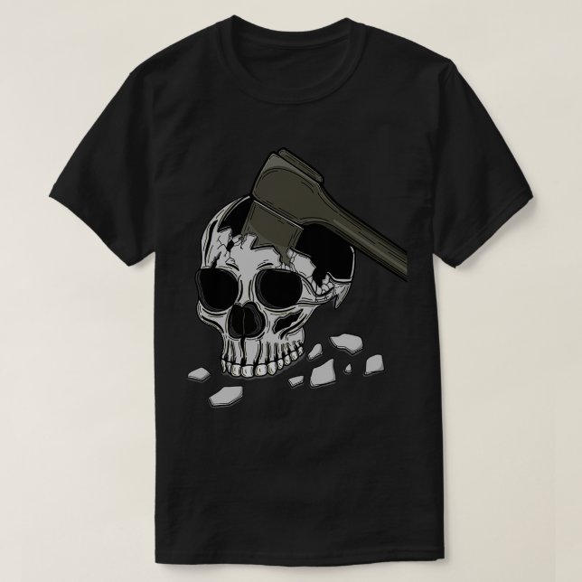 Camiseta Crânio de Ax superior a 2 (Frente do Design)