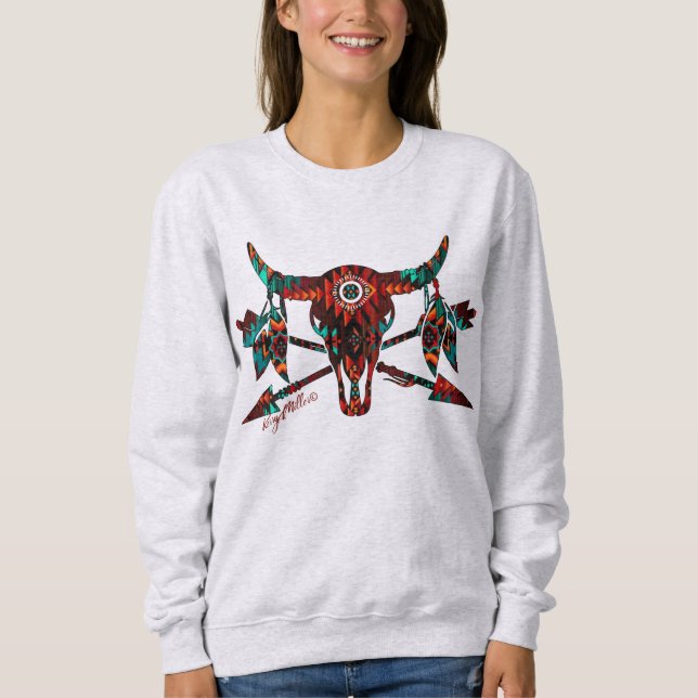 Camiseta Crânio de Búfalo e Flechas  (Frente)