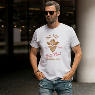 Camiseta Crânio De Cowboy Legal E Engraçado
