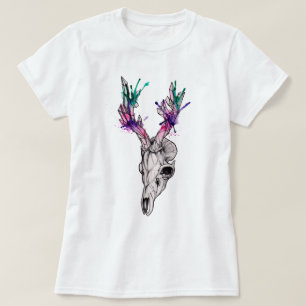 Camiseta Crânio de Cristal Watercolor