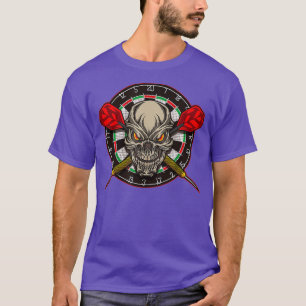 Camiseta Crânio De Dardos Com Setas E Placa Dart