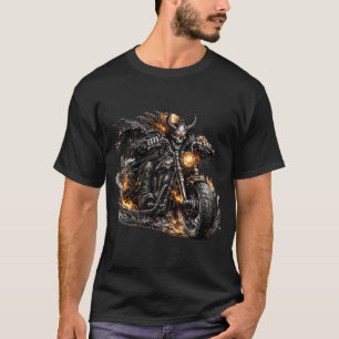 Camiseta Cranio de Demônio Motoqueiro Motocicleta