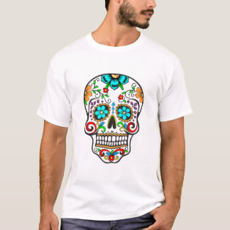 Camiseta Crânio de Diâmetro de Los Muertos Cor