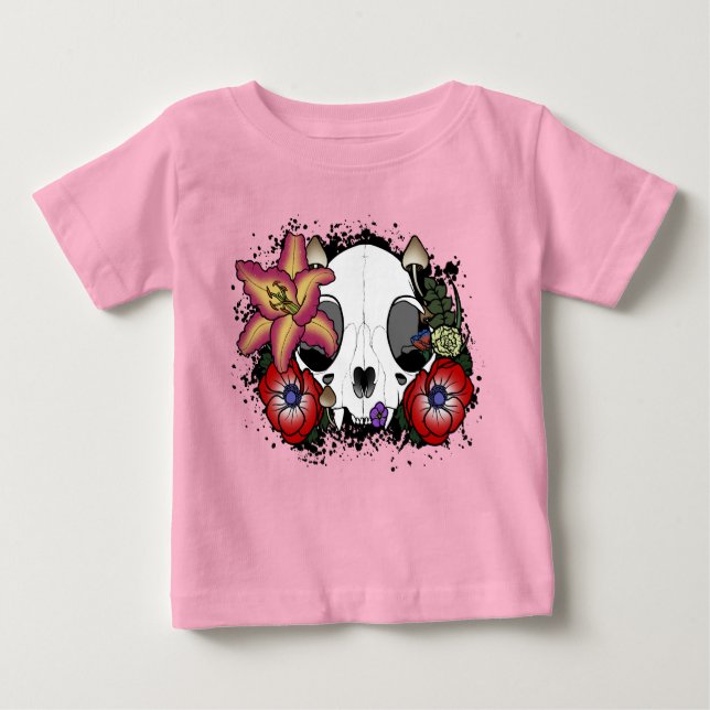 Camiseta Crânio de Doom e Bloom Cat (Frente)