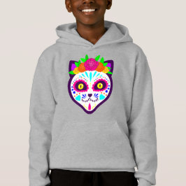 Camiseta crânio de gato-de-porco mexicano