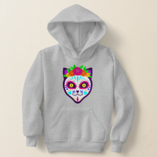 Camiseta crânio de gato-de-porco mexicano