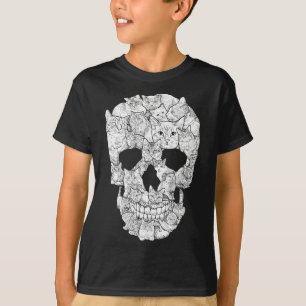 Camiseta Crânio de Gato - Ideia de Fantasia de Halloween de