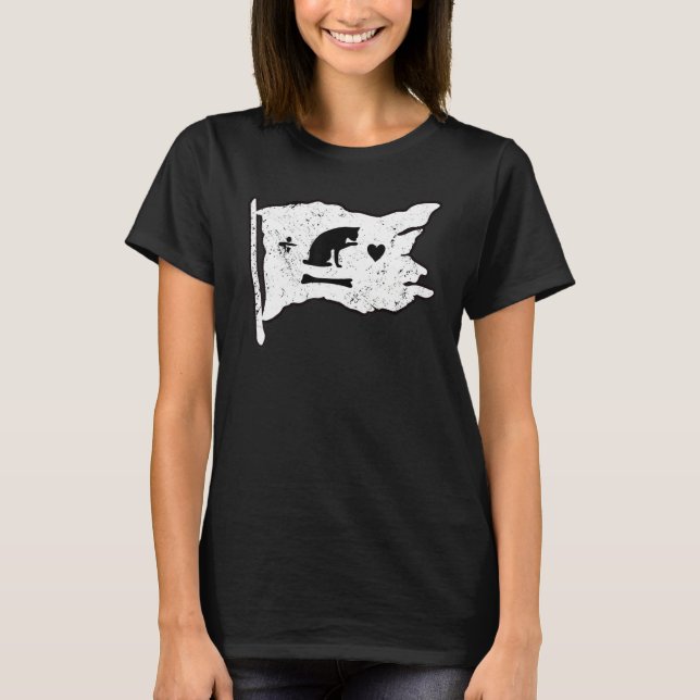 Camiseta Crânio de Gato Pirata (Frente)