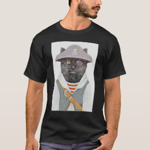 Camiseta Crânio de Gato Pirata de Corte 4