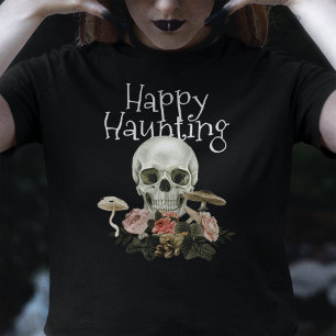 Camiseta Crânio de Halloween Negro Mata Assombrada