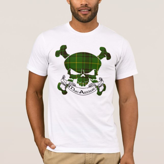 Camiseta Crânio de MacArthur Tartan (Frente)