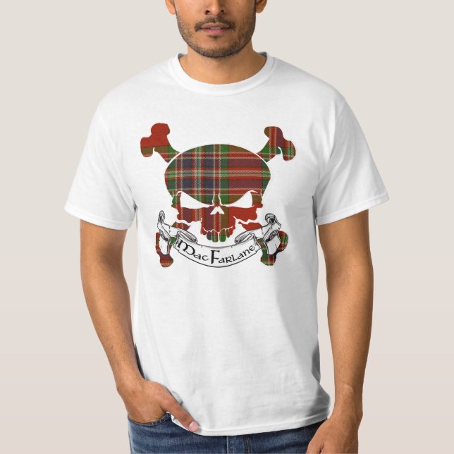 Camiseta Crânio de MacFarlane Tartan (Frente)