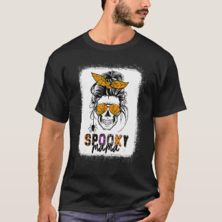 Camiseta Cranio de Mãe Assustadora de Halloween Feminino Co