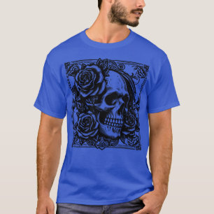 Camiseta crânio de metal gótico