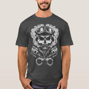 Camiseta Crânio de motociclista