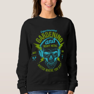 Camiseta Crânio de Música Rock Pesado legal para Jardim M