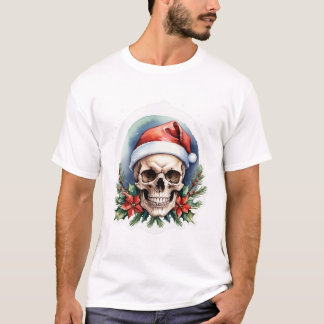Camiseta Crânio de Natal