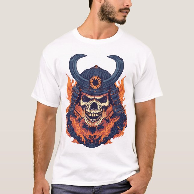 Camiseta Crânio de Oni Samurai (Frente)