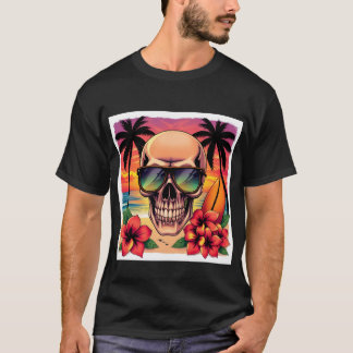 Camiseta Crânio de Paraíso Tropical