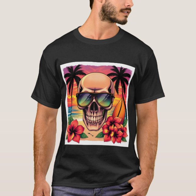 Camiseta Crânio de Paraíso Tropical (Frente)