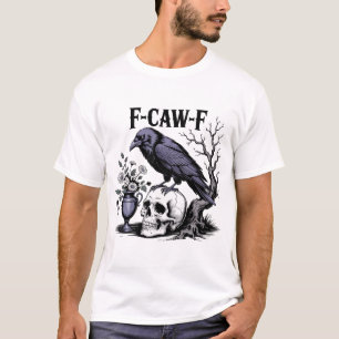 Camiseta crânio de pássaro preto-do-pássaro