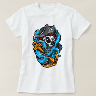 Camiseta Crânio de Pirata de Octopus