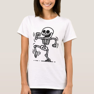 Camiseta “Crânio de Skater – Esqueleto Ride or Die”