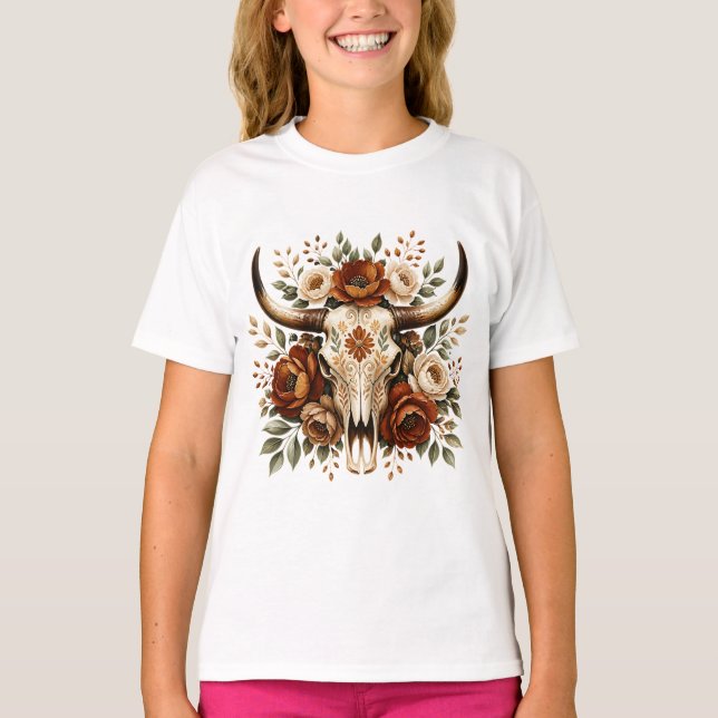 Camiseta Crânio de Touro Ocidental (Frente)