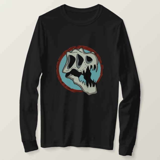 Camiseta Crânio de Tyrannosaurus (Frente do Design)