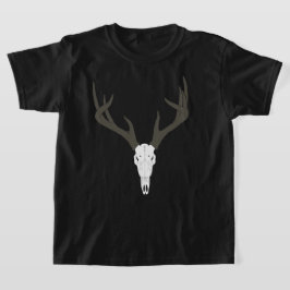 Camiseta Crânio de Veado Branco Personalizável