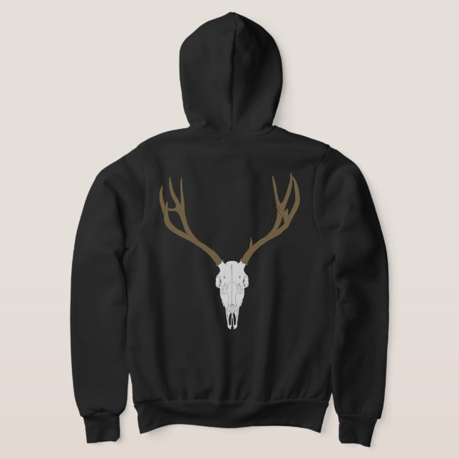 Camiseta Crânio de Veado Mula Personalizável (Postura das costas)