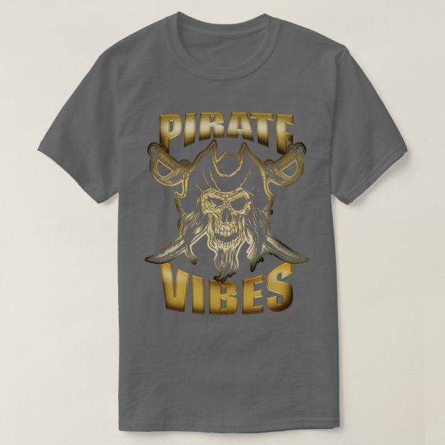 Camiseta Crânio de Vibes Piratas (Frente do Design)