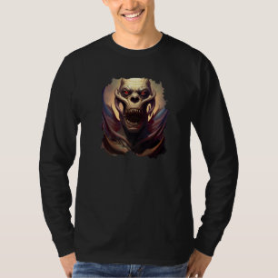 Camiseta Crânio Demoníaco Assustador Horror Pesadelo Digita