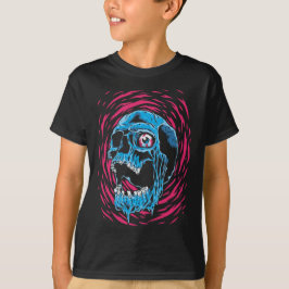 Camiseta Crânio Derretendo: Horror Psicodélico