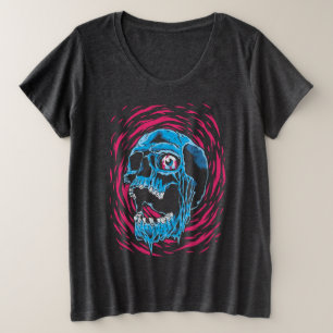 Camiseta Crânio Derretendo: Horror Psicodélico