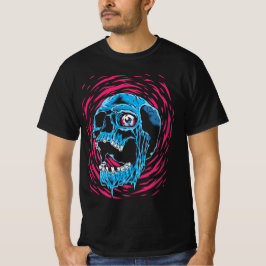 Camiseta Crânio Derretido: Horror Psicodélico