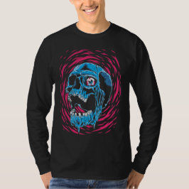 Camiseta Crânio Derretido: Horror Psicodélico