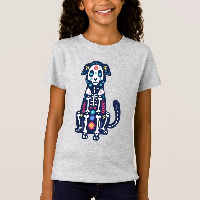 Camiseta Crânio do Açúcar Calavera Cão IV (Frente)